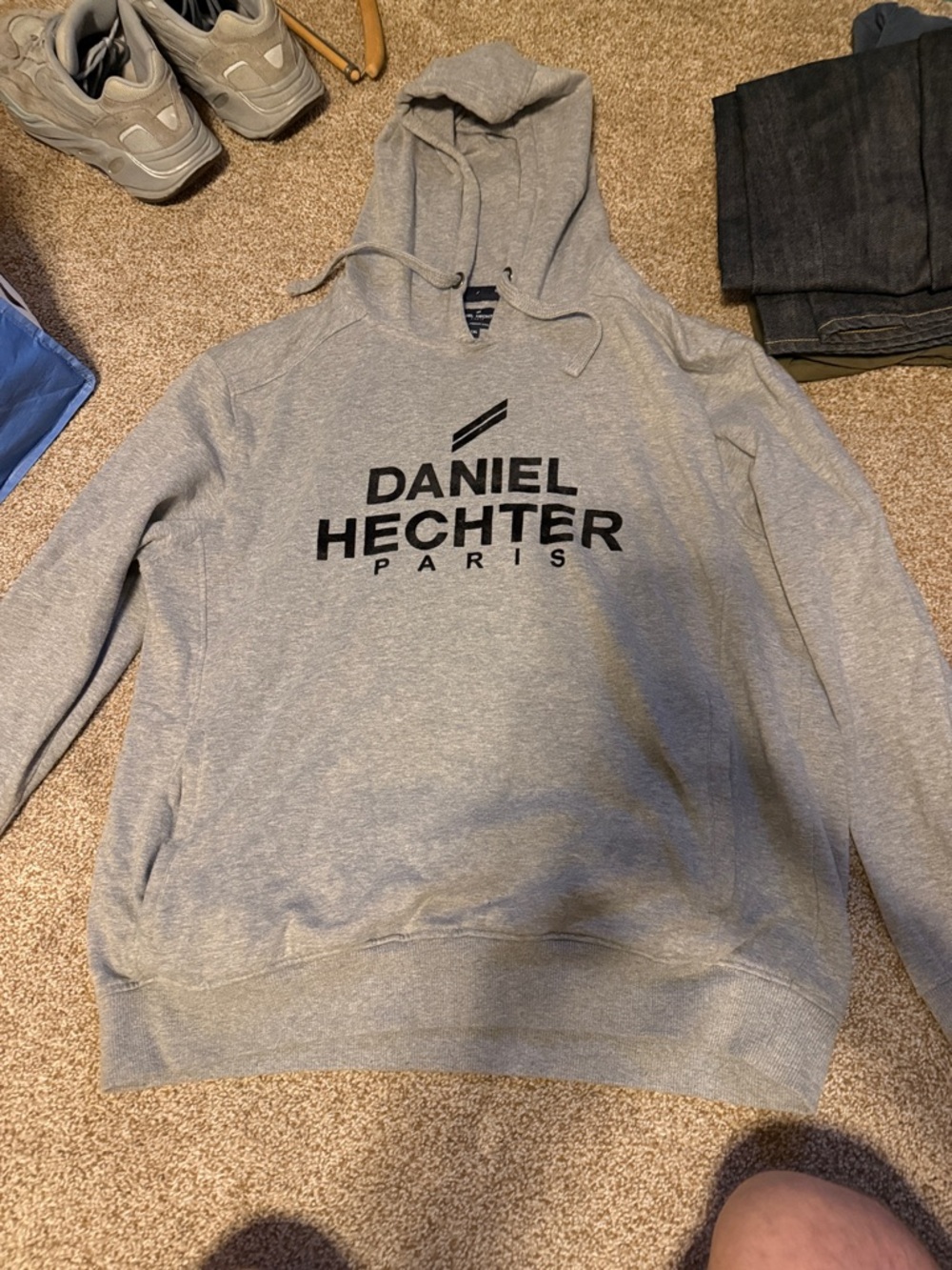 Daniel Hechter Gray Logo Pullover Hoodie